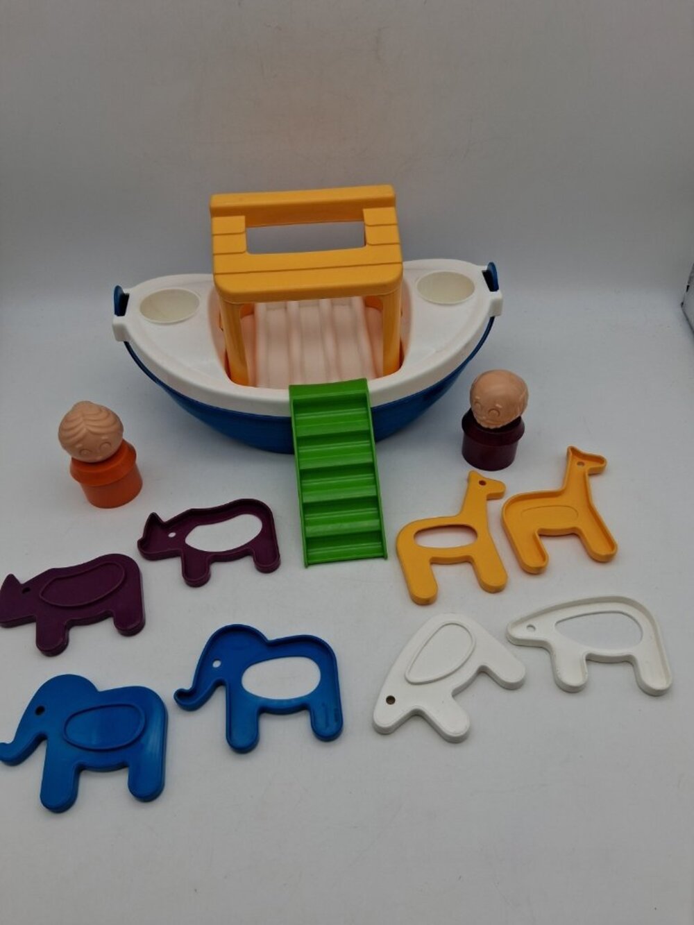 1980's Vtg Tupperware Tuppertoys Noah's Ark Play 2 Missing Animals Bathtub Play
